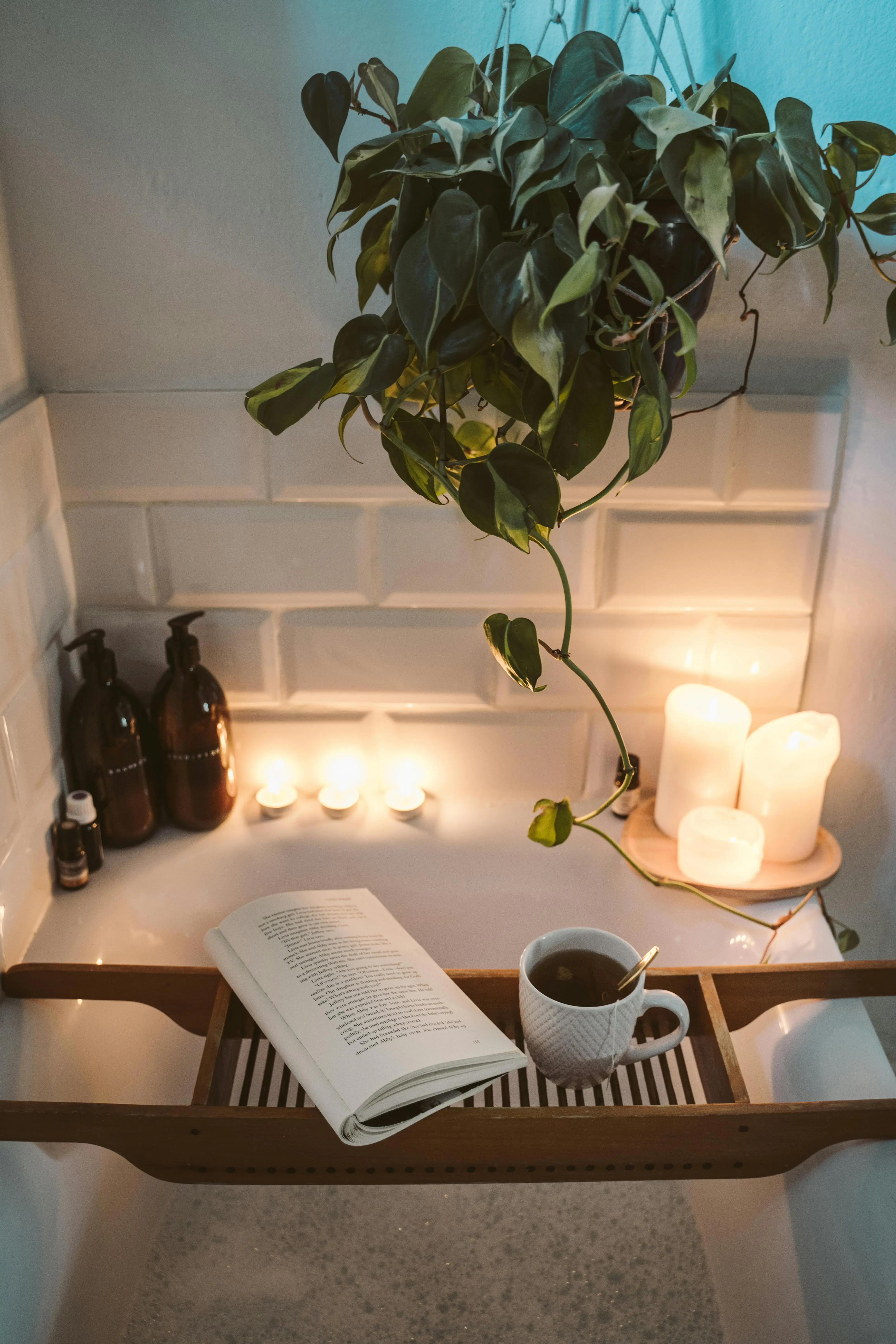 Person writing a declutter plan in a notebook on a clean desk
